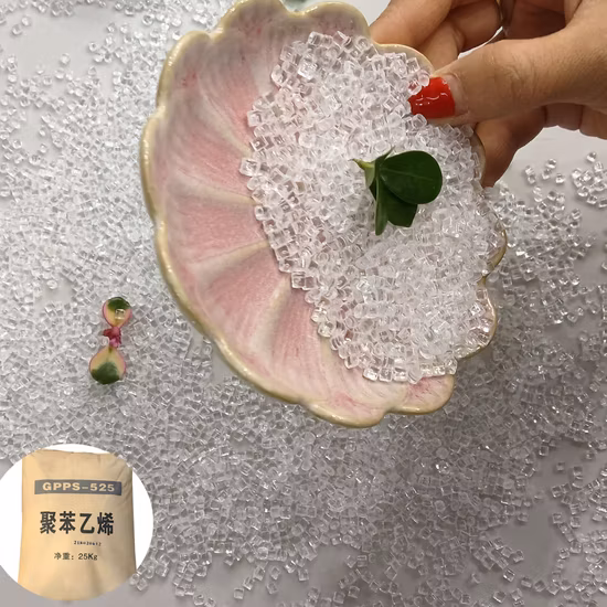 GPPS granulés de plastique moulés par Injection, éclairage de qualité Transparent, abat-jour, récipient alimentaire, matière première en polystyrène